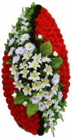 Венок ритуальный из искусственных цветов №4267