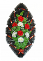 Венок ритуальный из искусственных цветов №4065
