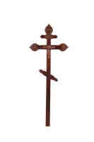 Деревянный крест "Резной" "Фигурный" с орнаментом Тёмный