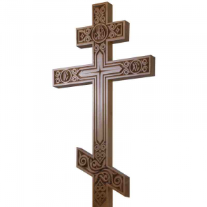 Крест сосновый - узоры 95мм (светлый)