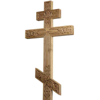Крест дубовый - узоры 100мм