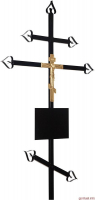 Крест на могилу металлический Православный