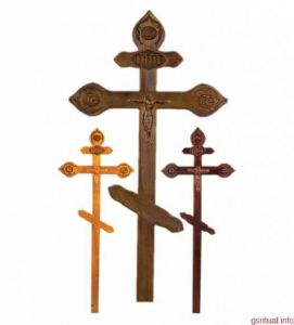 Крест из дерева (сосна) фигурный с орнаментом Высота 220см