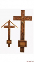 Крест Резной №2; высота 200 см. (с крышкой, без крышки)