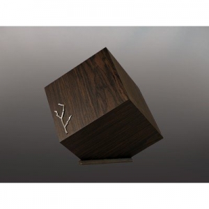 Урна куб "Ключ времени" темная с декором