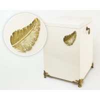 Урна белая лакированная "Golden leaf"