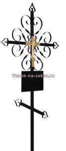 Крест металлический "Витой" с распятием
