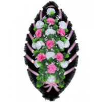 Венок ритуальный из искусственных цветов №4251