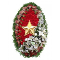 Венок на похороны из искусственных цветов №4248