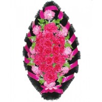 Венок ритуальный из искусственных цветов №4113