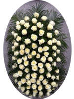 Венок на похороны из живых цветов №3019