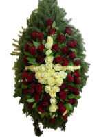 Венок ритуальный из живых цветов №3243
