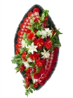 Венок ритуальный из искусственных цветов №4159