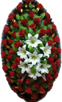 Венок ритуальный из искусственных цветов №4257
