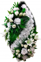 Венок ритуальный из искусственных цветов №4158