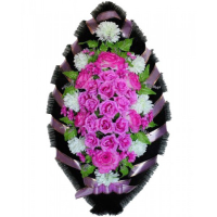 Венок на похороны из искусственных цветов №4117