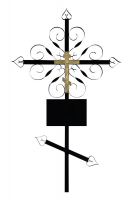 Крест на могилу "Завитушка"