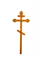 Деревянный крест "Фигурный с распятьем фольга" Светлый