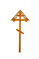 Деревянный крест "Фигурный с распятьем фольга с крышкой"