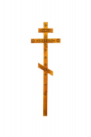 Деревянный крест "Прямой" с декором Светлый