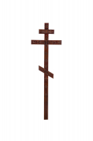 Деревянный крест "Прямой" с декором Тёмный