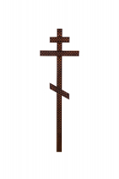 Деревянный крест "Прямой" с накладкой