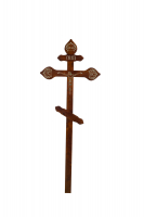 Деревянный крест "Фигурный с распятьем фольга" Тёмный